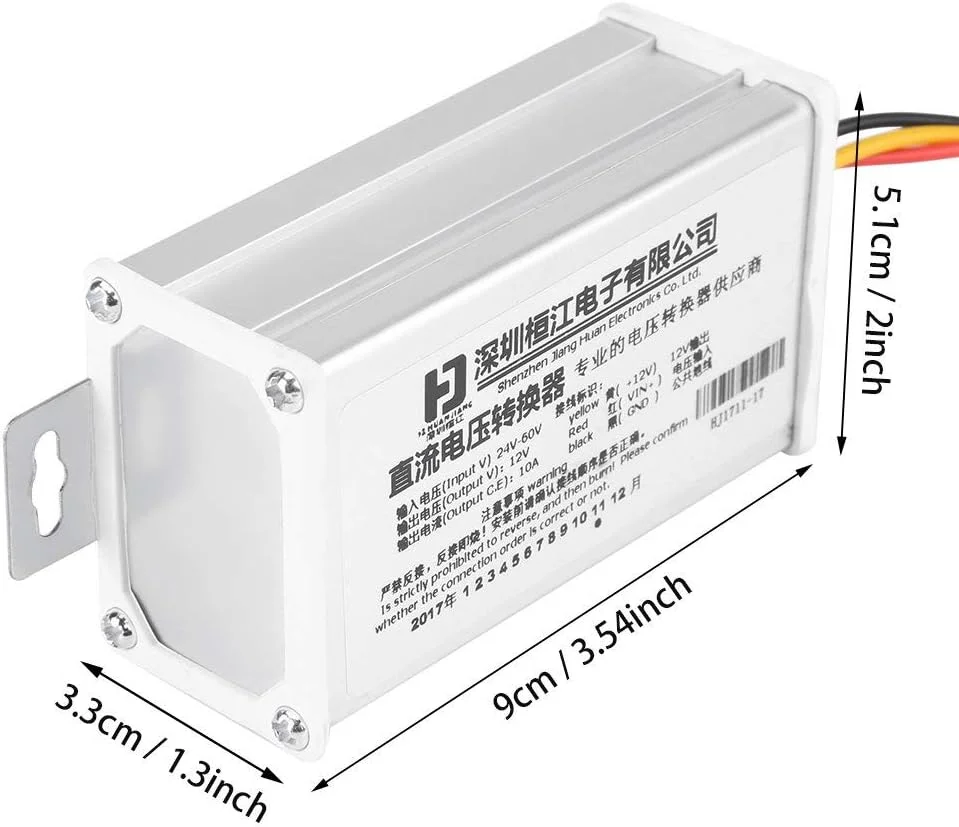 اینورتر اسکوتر + آداپتور مبدل ترانسفورماتور برای اسکوتر برقی ورودی DC 24V-60V خروجی 12V 10A/ 120W تنظیم کننده منبع تغذیه اینورتر اسکوتر + آداپتور مبدل ترانسفورماتور برای اسکوتر برقی ورودی DC 24V-60V خروجی 12V 10A/ 120W تنظیم کننده منبع تغذیه