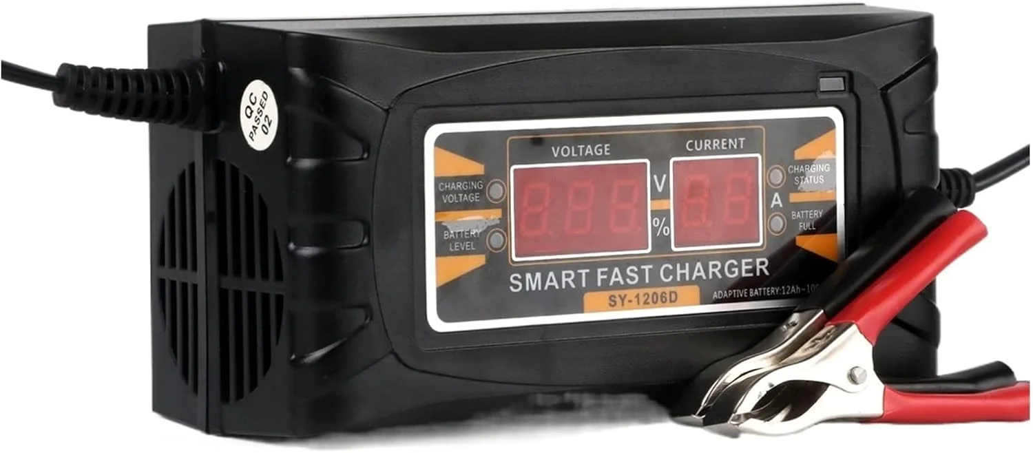 اینورتر برق خودرو IDEQUY مدل 12V6A، شارژر باتری خشک خودرو برقی، هوشمند و سریع با اینورتر خودرو، شارژ ایمن خانگی، فضای باز و RV