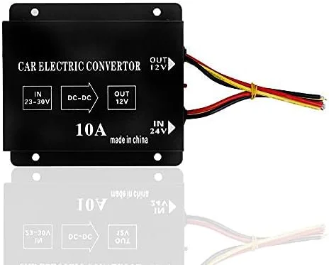 مبدل برق DC 24V به 12V برای خودرو و کامیون، اینورتر کاهنده ولتاژ کاهنده (10 آمپر / 120 وات)