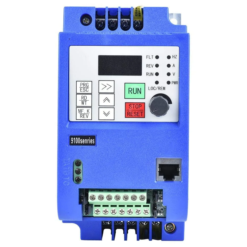 موتور الکتریکی اینورتر GZDtdsd، موتور سه فاز مستحکم و بادوام NF9100-3T-00220G کنترلر سرعت فرکانس VFD AC380V 2.2KW با PLC برای مبدل فرکانس تجهیزات اتوماسیون