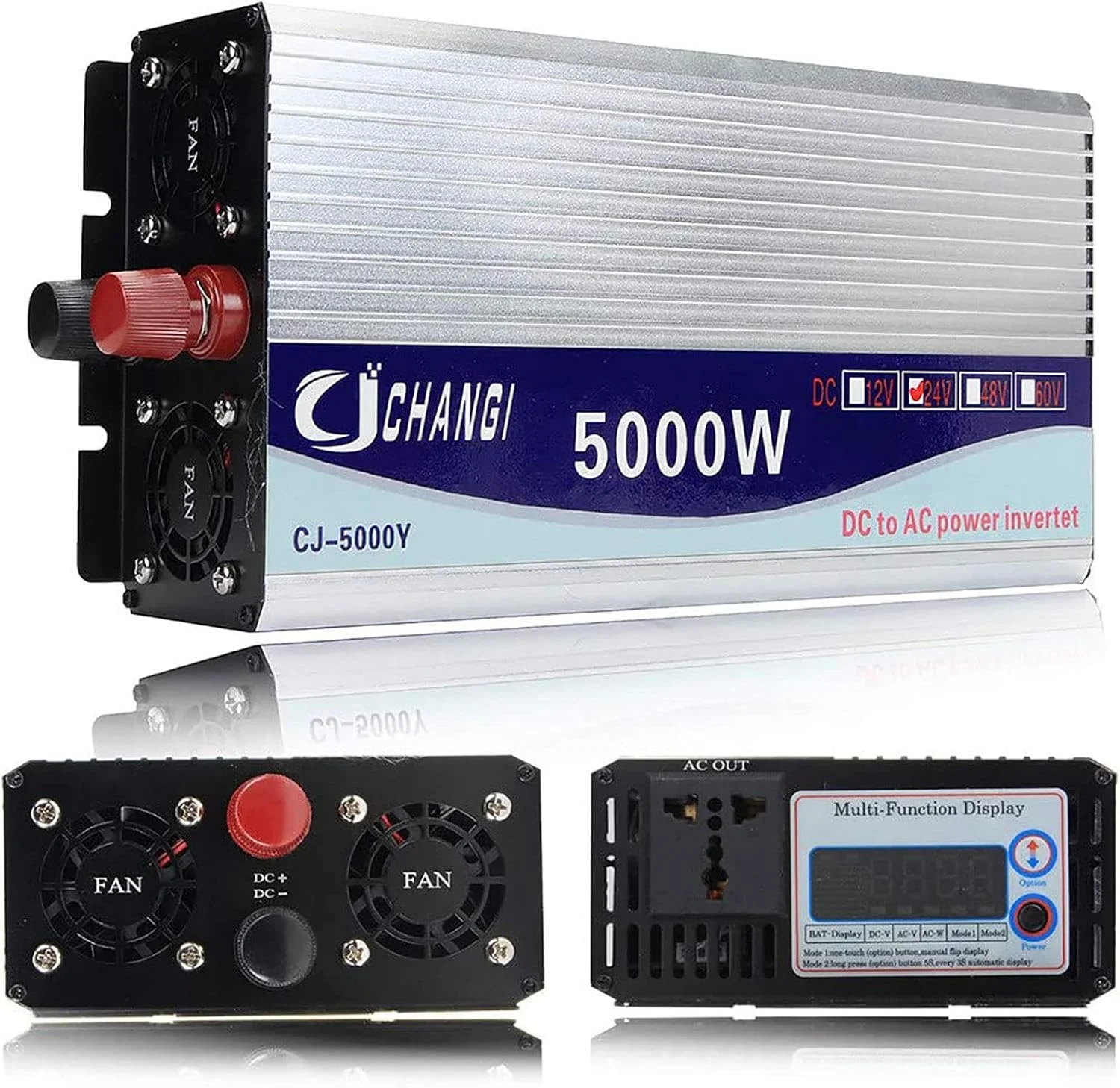 اینورتر موج سینوسی خالص خودرو LJZLJZ، 12V/24V/48V/60V به 220V، 3000W 4000W 5000W، برای یخچال، کولر گازی 1.5P، فریزر، پمپ آب کوچک، ابزار برقی، 3000W-60V اینورتر موج سینوسی خالص خودرو LJZLJZ، 12V/24V/48V/60V به 220V، 3000W 4000W 5000W، برای یخچال، کولر گازی 1.5P، فریزر، پمپ آب کوچک، ابزار برقی، 3000W-60V