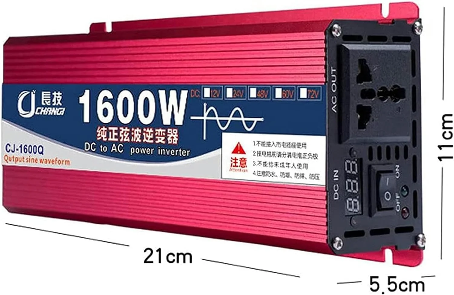 اینورتر برق موج سینوسی خالص XENITE 12V 24V DC به 110V 220V AC اینورتر خودرو 2200W حداکثر شارژر مبدل خودرو با نمایشگر LED، برای روشنایی، کامپیوتر، تلویزیون، پنکه برقی، 1600W-12Vto220V اینورتر برق موج سینوسی خالص XENITE 12V 24V DC به 110V 220V AC اینورتر خودرو 2200W حداکثر شارژر مبدل خودرو با نمایشگر LED، برای روشنایی، کامپیوتر، تلویزیون، پنکه برقی، 1600W-12Vto220V