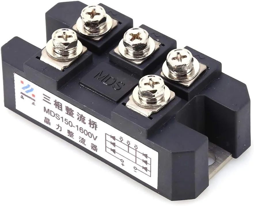 پل دیود سه فاز NDNCZDHC 150 آمپر MDS150a 1600V، قدرت بالا، بادوام و قابل حمل برای اینورتر PWM، ورودی جریان الکتریکی، شارژ باتری