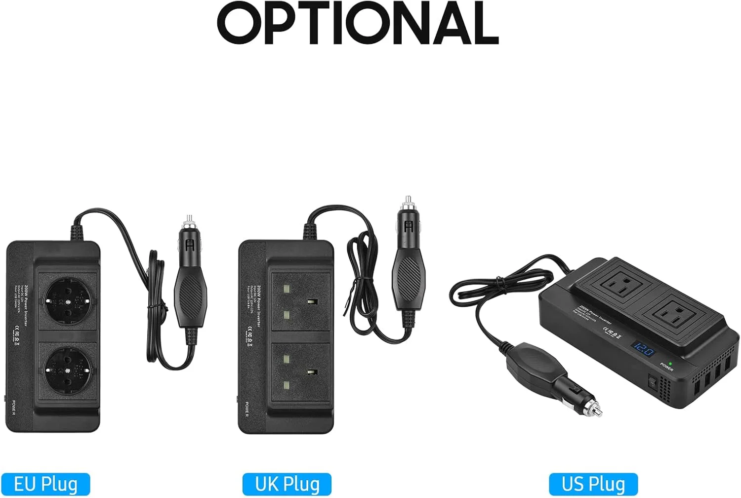 اینورتر برق خودرو 200 وات به مبدل AC 220 ولت با 2 پریز AC و 4 پورت USB، کلید روشن/خاموش، محافظت ایمن، آداپتور شارژر قابل حمل خودرو برای تلفن، لپ تاپ، چراغ های برقی، فن ها DOOMUN اینورتر برق خودرو 200 وات به مبدل AC 220 ولت با 2 پریز AC و 4 پورت USB، کلید روشن/خاموش، محافظت ایمن، آداپتور شارژر قابل حمل خودرو برای تلفن، لپ تاپ، چراغ های برقی، فن ها DOOMUN