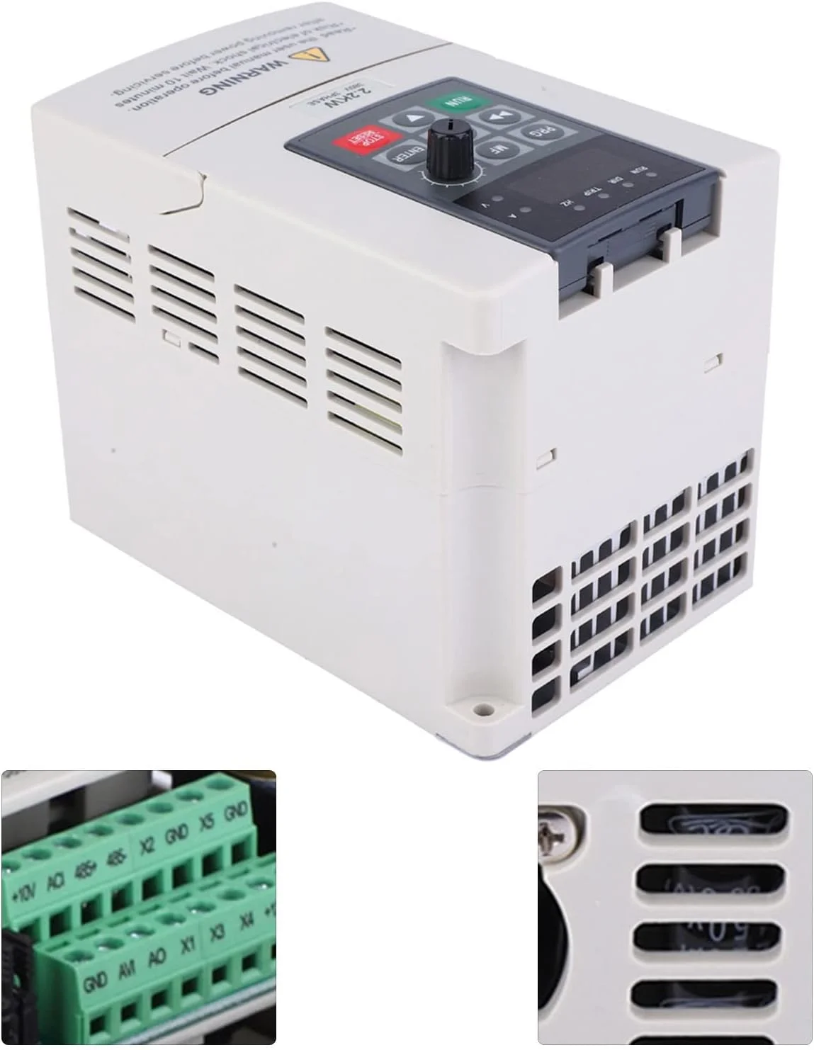 اینورتر 380 ولت 2.2 کیلووات، درایو VFD 2.2 کیلووات، اینورتر VFD درایو فرکانس متغیر 380 ولت، موتور حرفه ای با عملکرد بالا، کنترل موتور الکتریکی