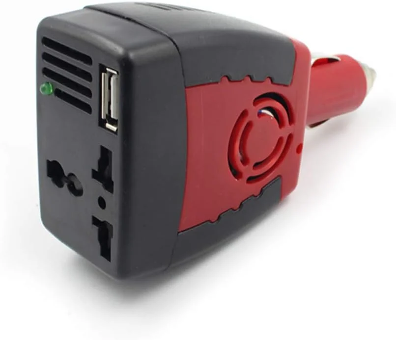 اینورتر برق خودرو Uonlytech 150W، اینورتر خودرو DC 12V به AC 220V با آداپتور مبدل پورت های شارژ USB