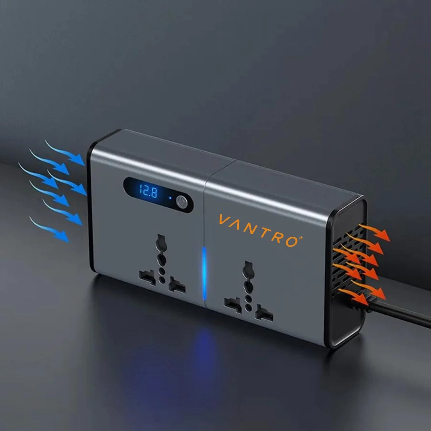 اینورتر برق خودرو 200 وات Vantro / شارژر لپ تاپ با 3 پورت USB (حداکثر 6.2 آمپر) و 1 پورت هوشمند USB نوع C (1*27WPD)، 2 خروجی AC جهانی و 12 ولت DC به 220 ولت AC با QC3.0 مدل P2 اینورتر برق خودرو 200 وات Vantro / شارژر لپ تاپ با 3 پورت USB (حداکثر 6.2 آمپر) و 1 پورت هوشمند USB نوع C (1*27WPD)، 2 خروجی AC جهانی و 12 ولت DC به 220 ولت AC با QC3.0 مدل P2