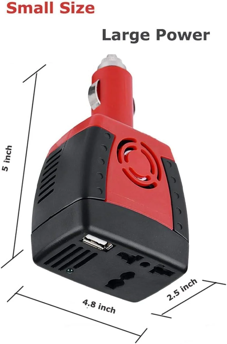 اینورتر USB فندکی خودرو STS® (200W) (12V به AC 220V/110V) اینورتر برق خودرو چند منظوره شارژر USB خودرو آداپتور مبدل ولتاژ خودکار قابل حمل برای لوازم جانبی الکترونیکی. ((200 وات)) اینورتر USB فندکی خودرو STS® (200W) (12V به AC 220V/110V) اینورتر برق خودرو چند منظوره شارژر USB خودرو آداپتور مبدل ولتاژ خودکار قابل حمل برای لوازم جانبی الکترونیکی. ((200 وات))