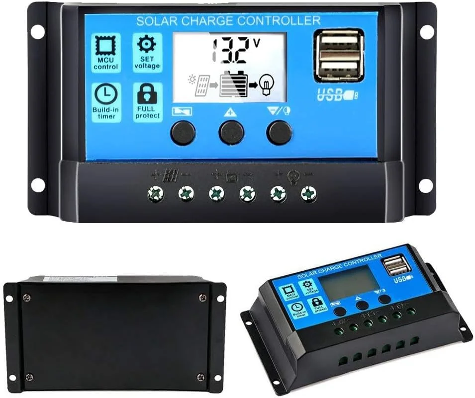 اینورتر موج سینوسی اصلاح شده Fawoonu 300W، مبدل برق خودرو به AC 220V با پنل خورشیدی 18 واتی و کنترلر شارژ خورشیدی 30 آمپری مناسب برای تلفن های همراه، کامپیوترها و لپ تاپ