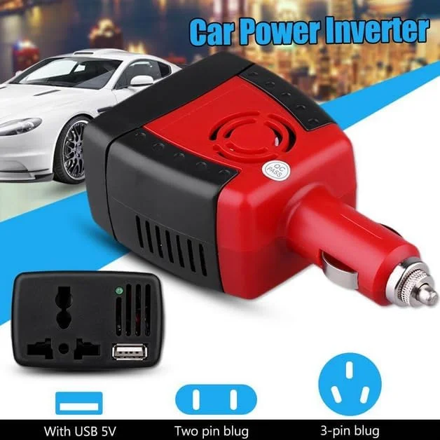 اینورتر USB فندکی خودرو STS® (200W) (12V به AC 220V/110V) اینورتر برق خودرو چند منظوره شارژر USB خودرو آداپتور مبدل ولتاژ خودکار قابل حمل برای لوازم جانبی الکترونیکی. ((200 وات)) اینورتر USB فندکی خودرو STS® (200W) (12V به AC 220V/110V) اینورتر برق خودرو چند منظوره شارژر USB خودرو آداپتور مبدل ولتاژ خودکار قابل حمل برای لوازم جانبی الکترونیکی. ((200 وات))