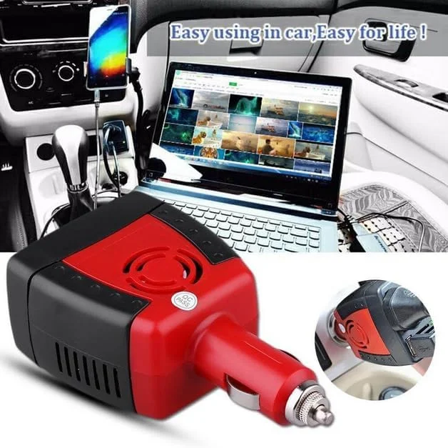 اینورتر USB فندکی خودرو STS® (200W) (12V به AC 220V/110V) اینورتر برق خودرو چند منظوره شارژر USB خودرو آداپتور مبدل ولتاژ خودکار قابل حمل برای لوازم جانبی الکترونیکی. ((200 وات)) اینورتر USB فندکی خودرو STS® (200W) (12V به AC 220V/110V) اینورتر برق خودرو چند منظوره شارژر USB خودرو آداپتور مبدل ولتاژ خودکار قابل حمل برای لوازم جانبی الکترونیکی. ((200 وات))