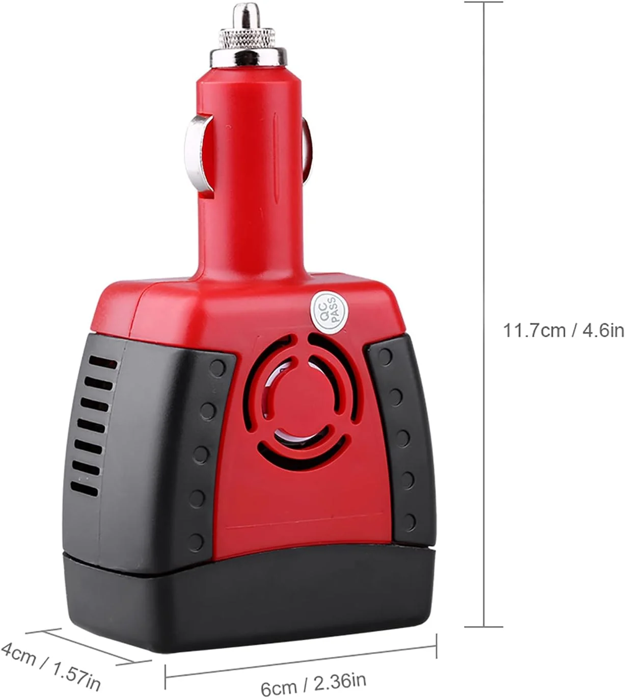 اینورتر مبدل خودرو Goshyda برای موبایل لپ تاپ 2.1 آمپر USB 150 وات DC 12 ولت به AC 220 ولت