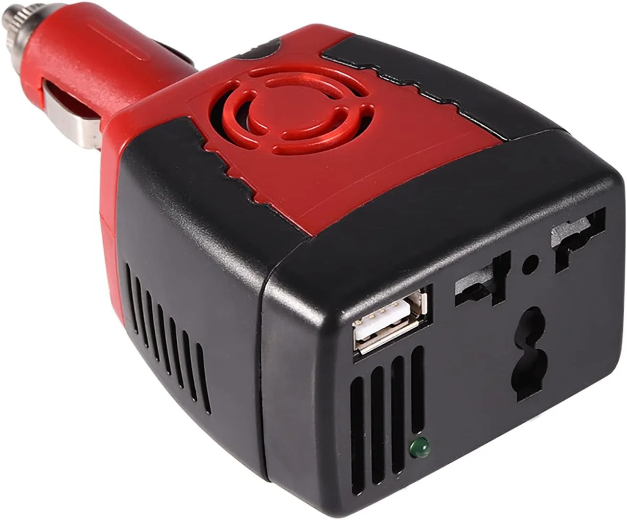 اینورتر مبدل خودرو Goshyda برای موبایل لپ تاپ 2.1 آمپر USB 150 وات DC 12 ولت به AC 220 ولت