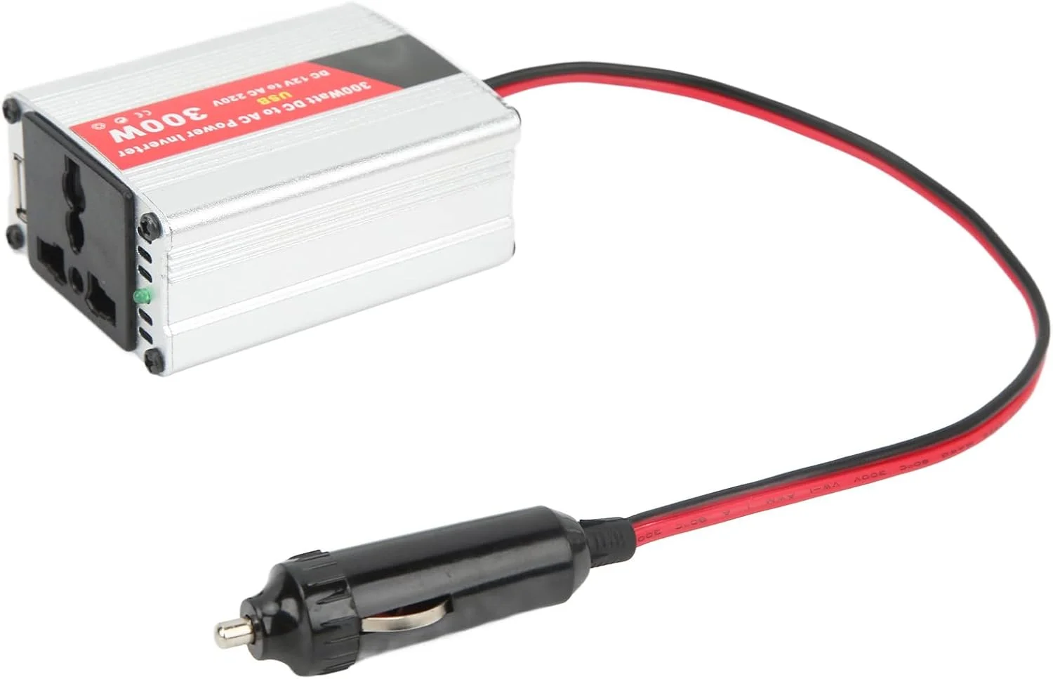 اینورتر برق خودرو DC 12V به AC 220V شارژر USB محافظت ولتاژ بالا 300W اینورتر برق خودرو برای تلفن همراه لامپ (مدل فندکی خودرو)