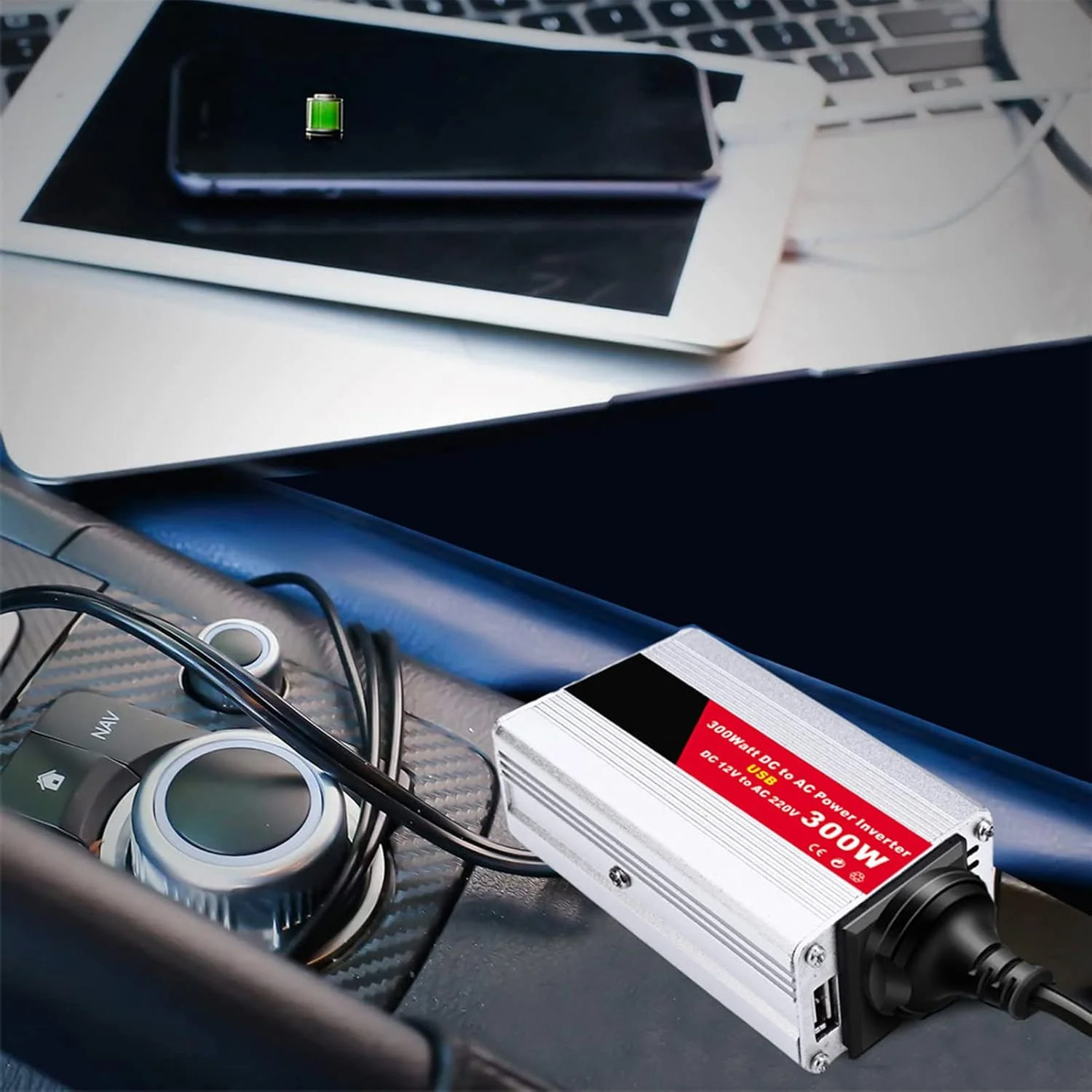 اینورتر برق خودرو DC 12V به AC 220V شارژر USB محافظت ولتاژ بالا 300W اینورتر برق خودرو برای تلفن همراه لامپ (مدل فندکی خودرو) اینورتر برق خودرو DC 12V به AC 220V شارژر USB محافظت ولتاژ بالا 300W اینورتر برق خودرو برای تلفن همراه لامپ (مدل فندکی خودرو)
