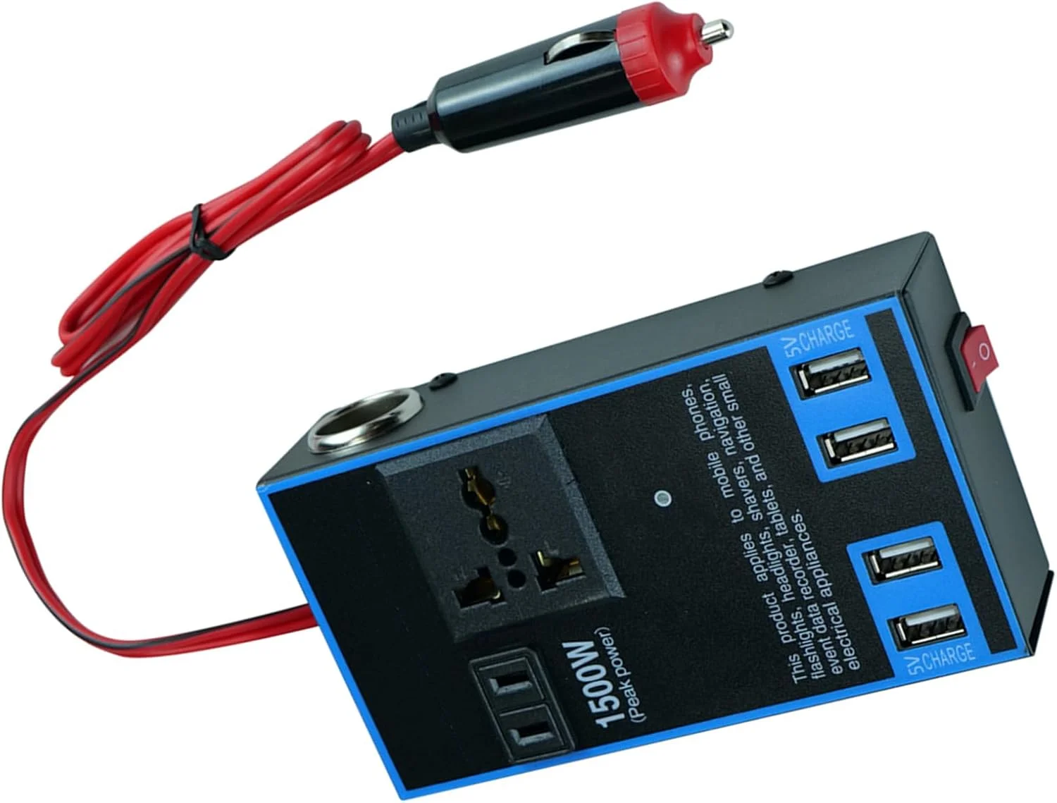 اینورتر برق خودرو Keenso 1500W، مبدل برق 12/24 ولت به 110/220 ولت 1500 وات با پورت های شارژ سریع، پریزهای AC، چند منظوره برای کامیون و خانه اینورتر برق خودرو Keenso 1500W، مبدل برق 12/24 ولت به 110/220 ولت 1500 وات با پورت های شارژ سریع، پریزهای AC، چند منظوره برای کامیون و خانه