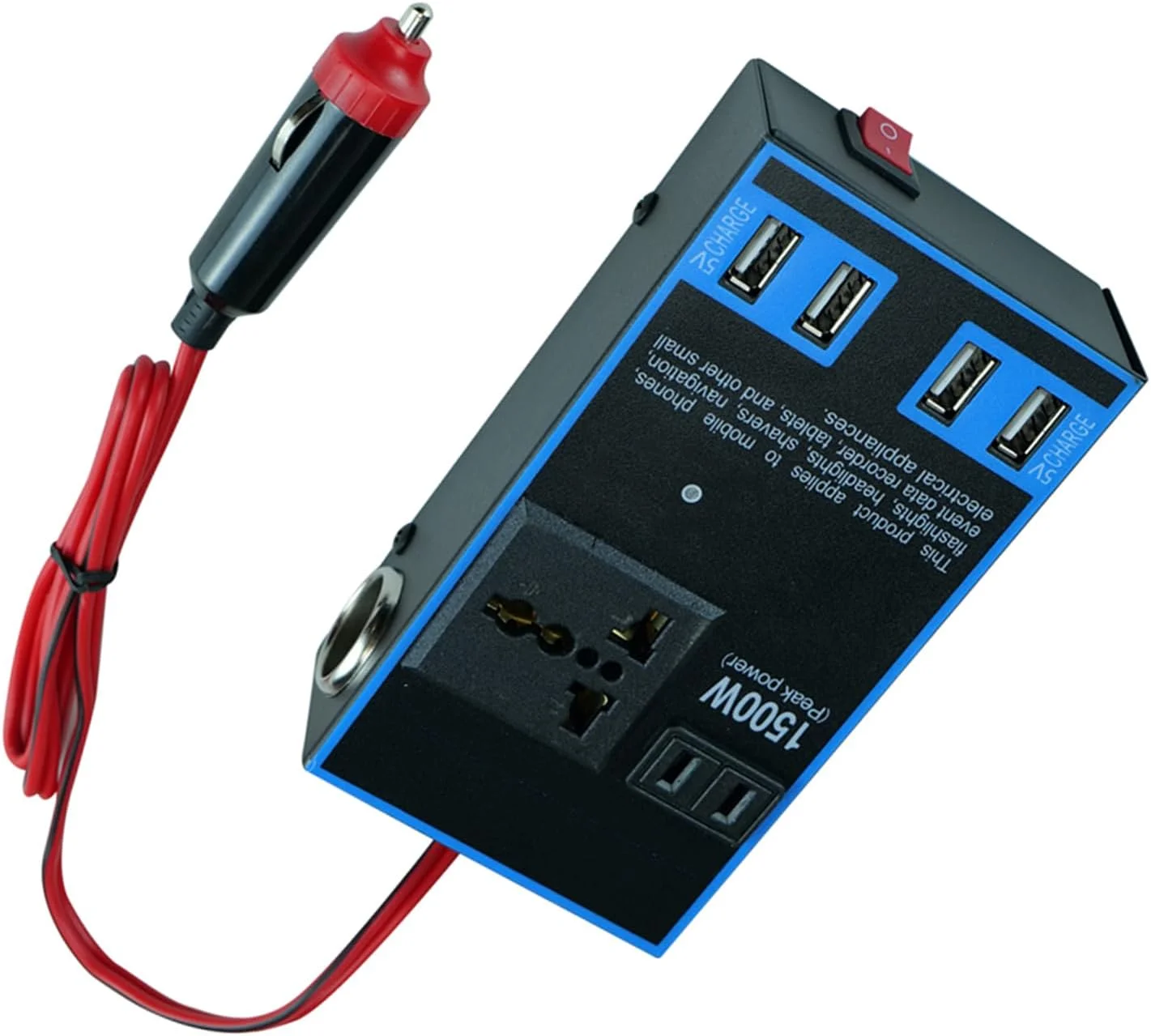 اینورتر برق خودرو Keenso 1500W، مبدل برق 12/24 ولت به 110/220 ولت 1500 وات با پورت های شارژ سریع، پریزهای AC، چند منظوره برای کامیون و خانه اینورتر برق خودرو Keenso 1500W، مبدل برق 12/24 ولت به 110/220 ولت 1500 وات با پورت های شارژ سریع، پریزهای AC، چند منظوره برای کامیون و خانه