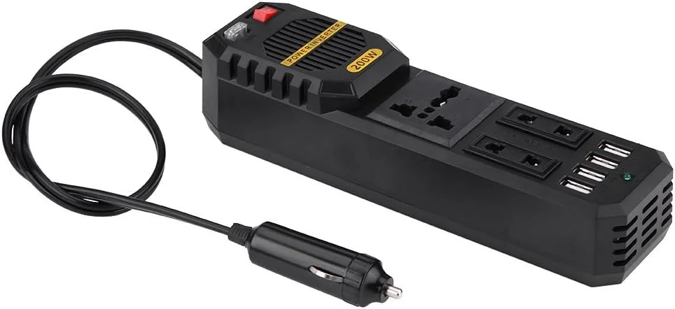 اینورتر برق 200 وات Keenso، اینورتر برق خودرو DC 12V به AC 220V با 4 پورت USB فندکی