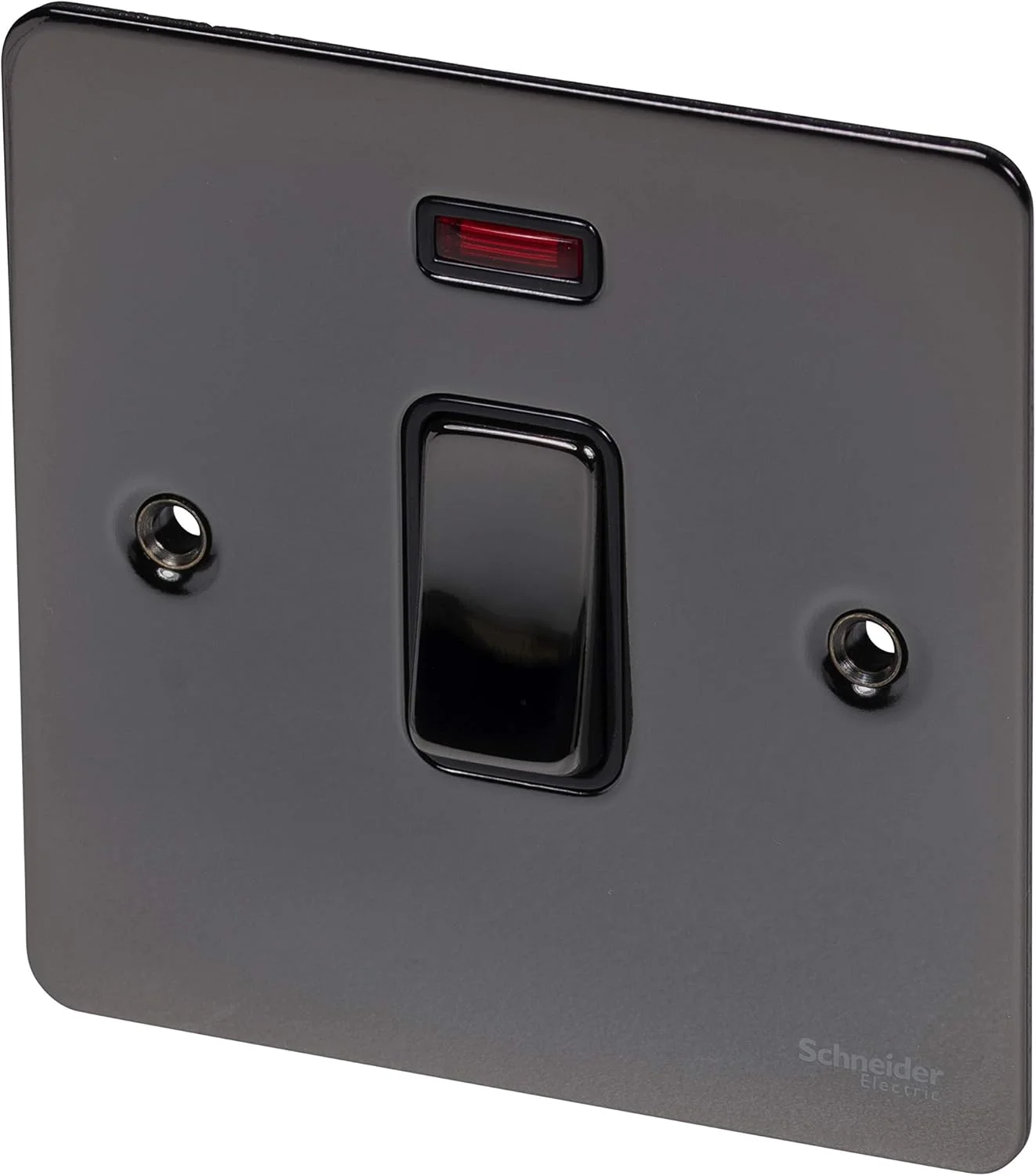 کلید تک پل روشنایی Schneider Electric Ultimate Flat Plate، دارای نشانگر نئون، دو پل، 32 آمپر، GU4231BBN، نیکل مشکی با درج مشکی کلید تک پل روشنایی Schneider Electric Ultimate Flat Plate، دارای نشانگر نئون، دو پل، 32 آمپر، GU4231BBN، نیکل مشکی با درج مشکی