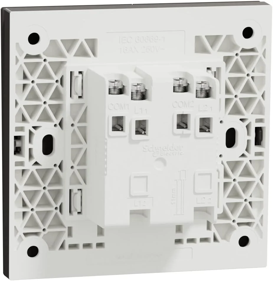 کلید دو پل اشنایدر الکتریک AvatarOn C، 16AX 250V، خاکستری تیره، E8732L1F_DG کلید دو پل اشنایدر الکتریک AvatarOn C، 16AX 250V، خاکستری تیره، E8732L1F_DG