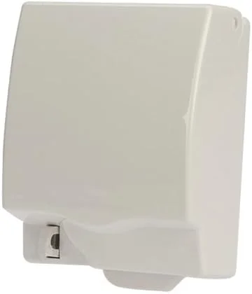 محافظ پریز برق تک خانه اشنایدر الکتریک مدل E223R_WE، ضد آب و هوا، سفید، IP55 محافظ پریز برق تک خانه اشنایدر الکتریک مدل E223R_WE، ضد آب و هوا، سفید، IP55