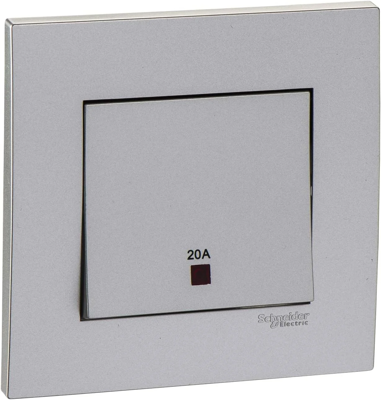 کلید دو پل 20 آمپر Schneider Electric Vivace، تک پل، نقره ای آلومینیومی، KB31D20NE_AS