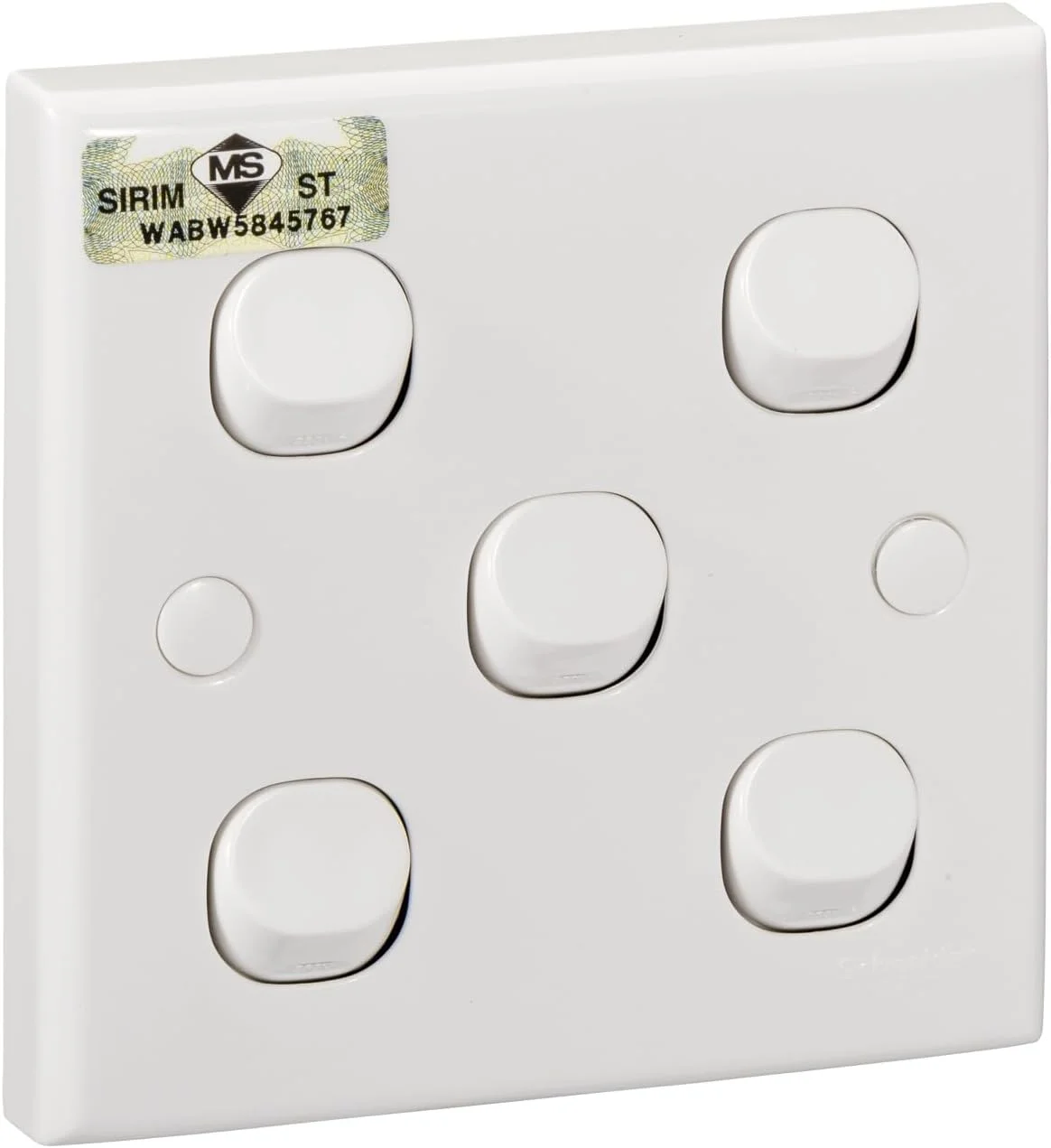 کلید 5 پل Schneider Electric S Classic، کلید یک طرفه، S-Classic - 250 10AX - 5 پل - سفید، E35/1/2A