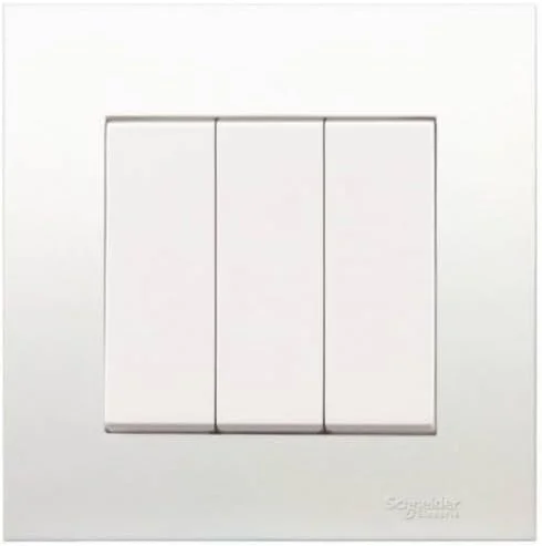 کلید یک پل 3 پل Schneider Electric KB33R_1_AS Vivace نقره ای - 16AX - نقره ای کلید یک پل 3 پل Schneider Electric KB33R_1_AS Vivace نقره ای - 16AX - نقره ای