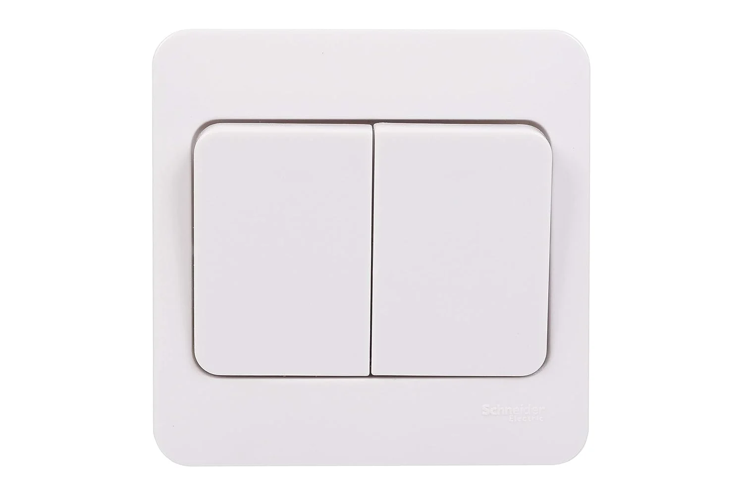 کلید دو پل Schneider Electric Lisse، سری Lisse - کلید راکر پهن - دو پل دو طرفه - 10AX - سفید، GGBL1022WS