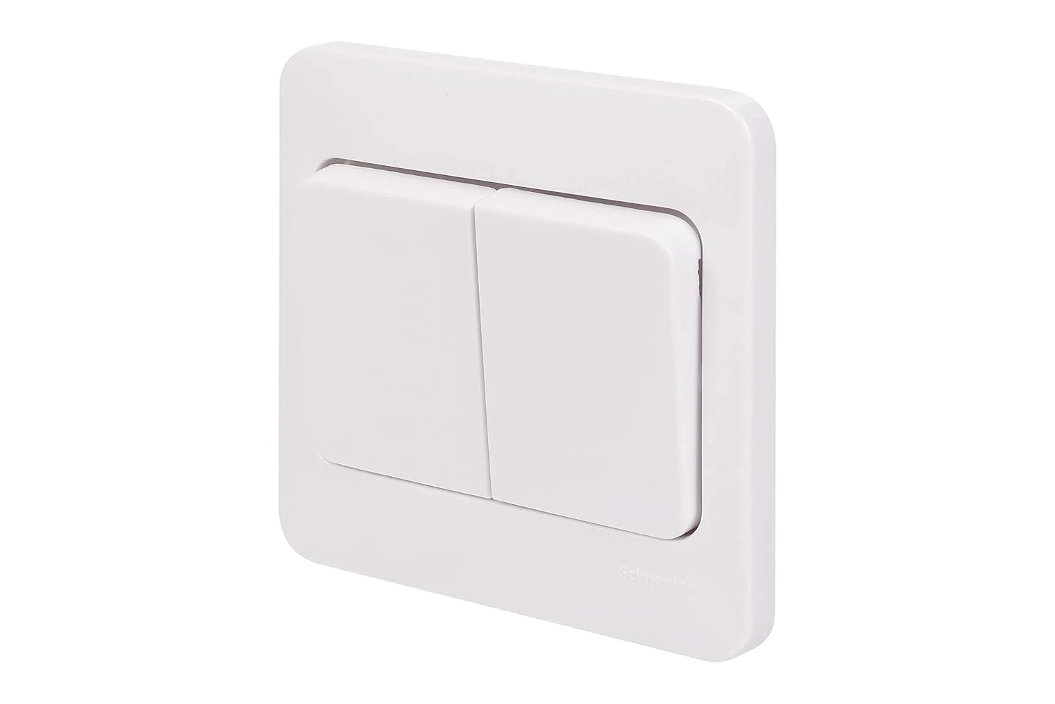 کلید دو پل Schneider Electric Lisse، سری Lisse - کلید راکر پهن - دو پل دو طرفه - 10AX - سفید، GGBL1022WS