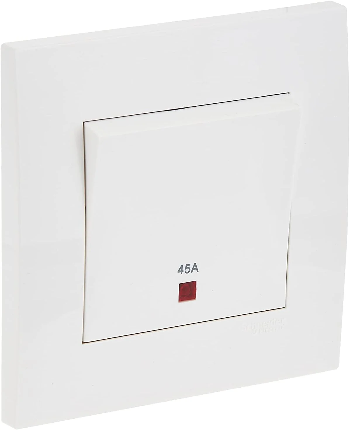 کلید دو پل 45 آمپر 250 ولت با نئون/کنترل اجاق گاز/آبگرمکن Schneider Electric KB31DR45N Vivace - سفید