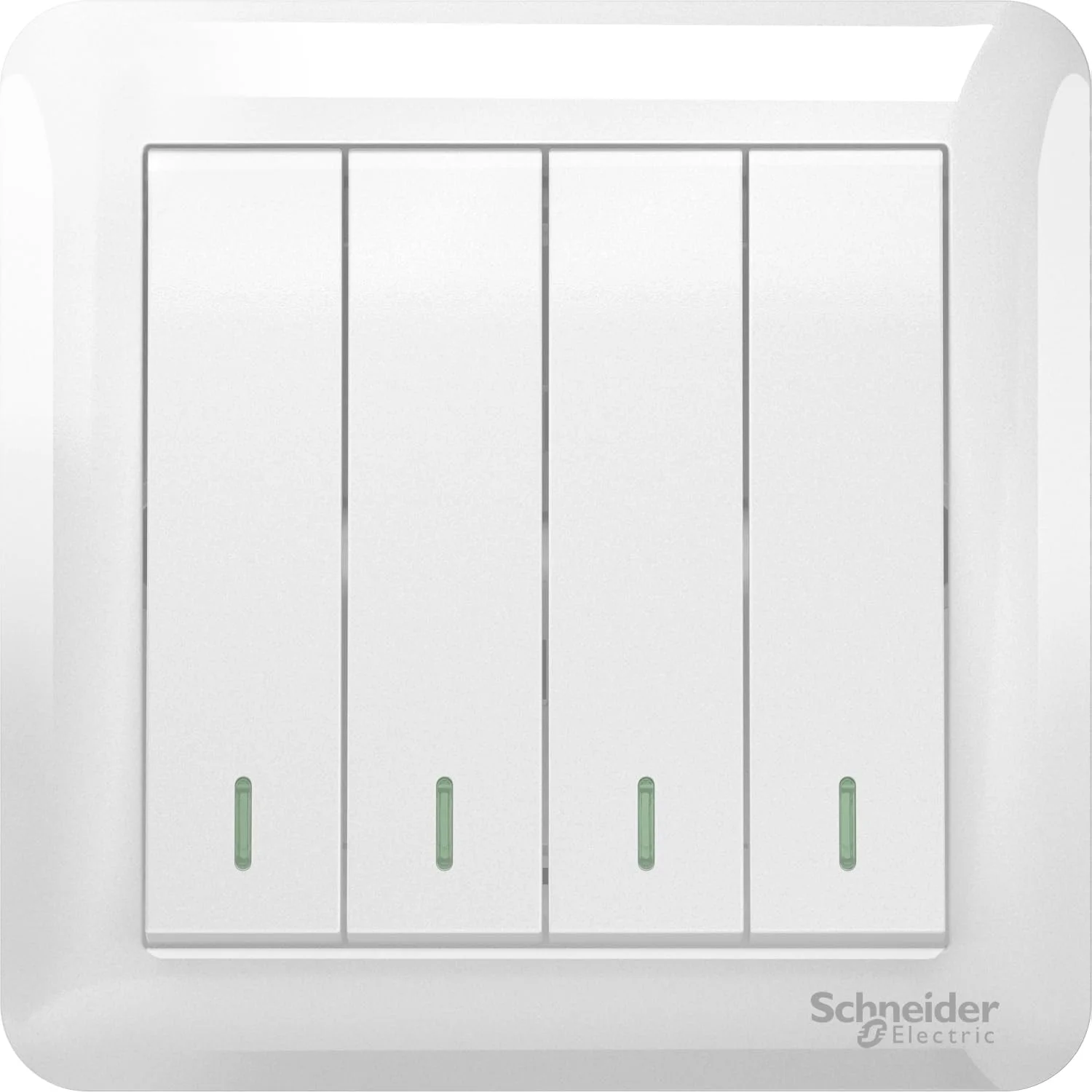 کلید یک پل 4 پل Schneider Electric A3G34B1AWEG11 10AX 250V Affle Plus، سفید