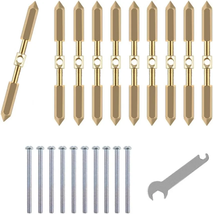 کیت میله نگهدارنده پیچ جعبه 10 عددی MAKINGTEC، مدل 86 تعمیر کننده جعبه، میله نگهدارنده پیچ جعبه سوکت سوئیچ، ابزار جانبی برقی تعمیر جعبه سوئیچ نصب شده روی دیوار (طلایی)