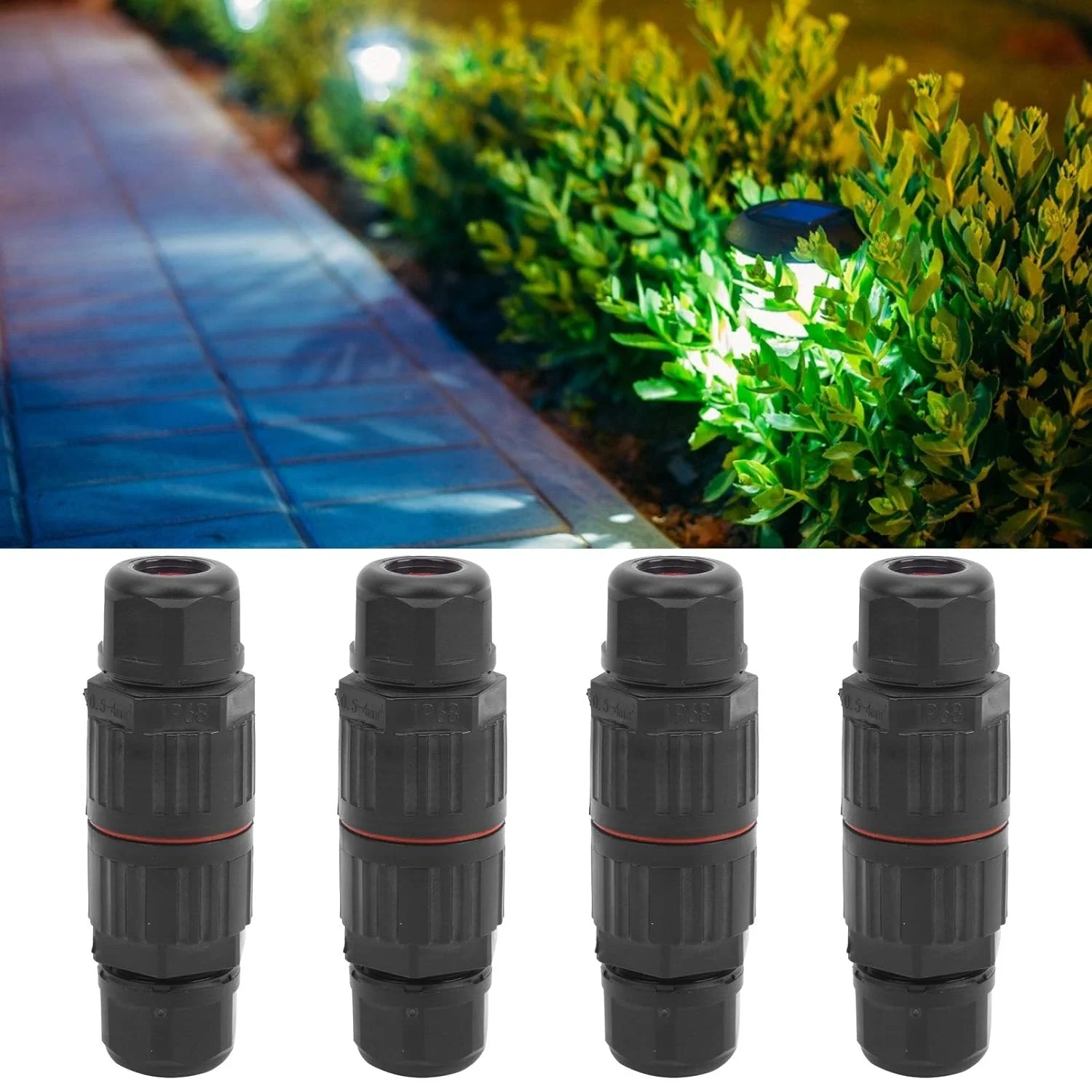 اتصال دهنده الکتریکی ضد آب 4 عددی Eujgoov، جعبه اتصال سیم 3 پین برای چراغ های خیابانی و چراغ های باغ