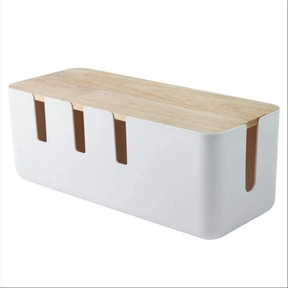 جعبه نظم دهنده کابل برق Friusate با روکش چوبی (30x12x11 سانتی متر)