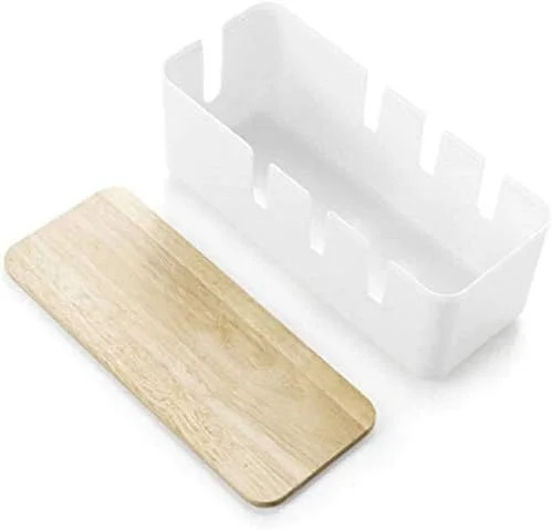 جعبه نظم دهنده کابل برق Friusate با روکش چوبی (30x12x11 سانتی متر)