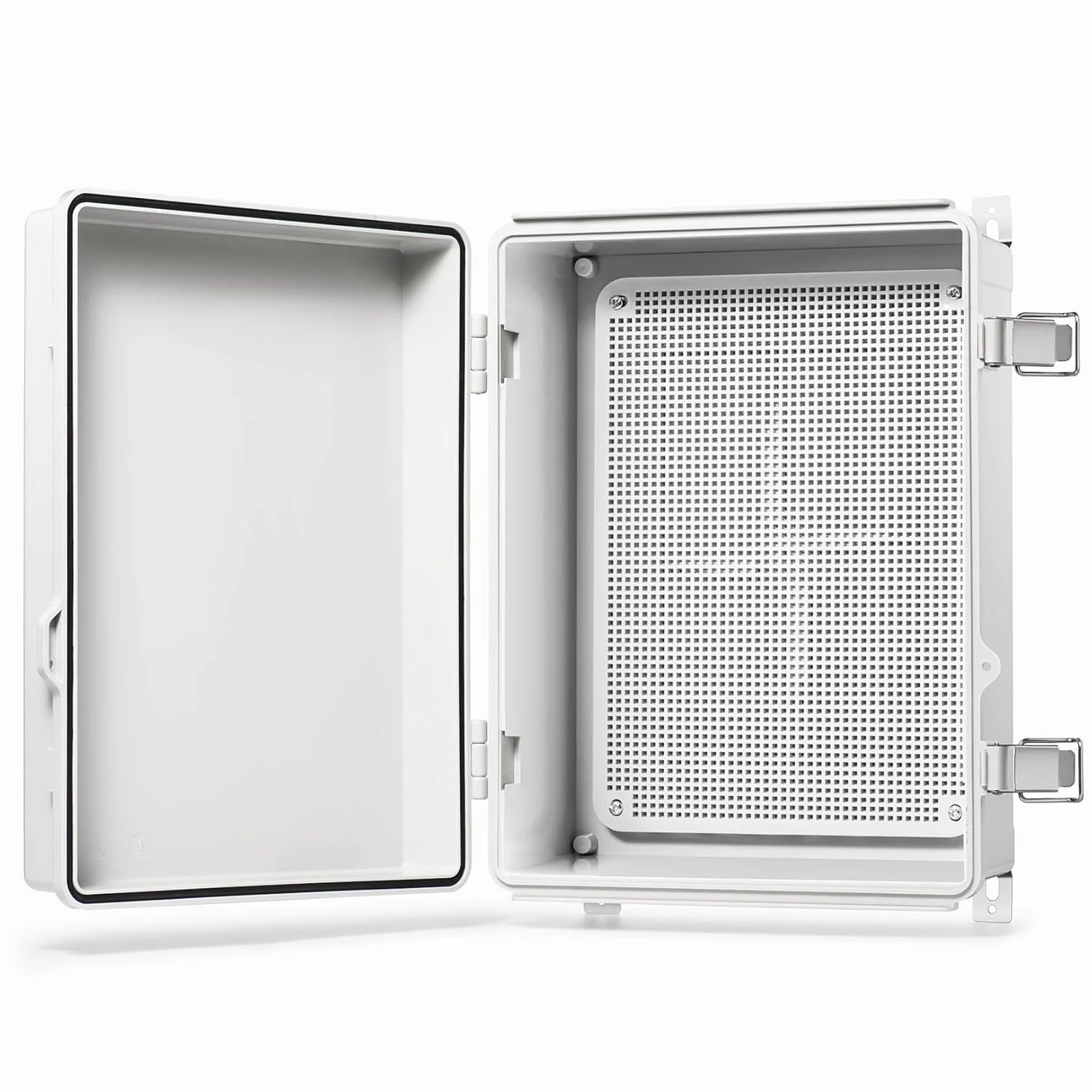 جعبه برق بیرونی QILIPSU، 37x27x15 سانتی متر، جعبه اتصال ضد آب IP67، محفظه پلاستیکی ABS خاکستری ضد آب و هوا برای پروژه ها، وای فای، روشنایی، کنترل پمپ