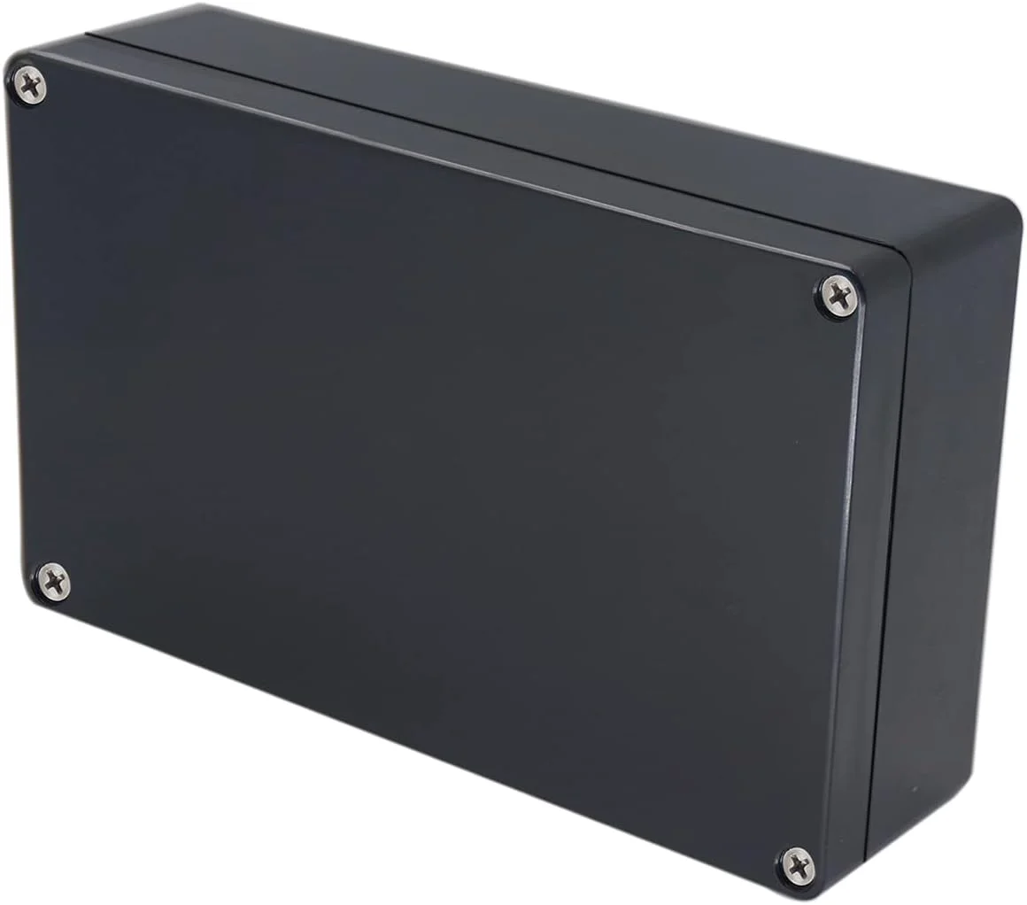جعبه پروژه Otdorpatio IP65 ضد آب، جعبه اتصال پلاستیکی ABS مشکی، جعبه های الکتریکی DIY، محفظه برق پروژه الکترونیکی 200x120x56 میلی متر (7.87x4.72x2.2 اینچ)