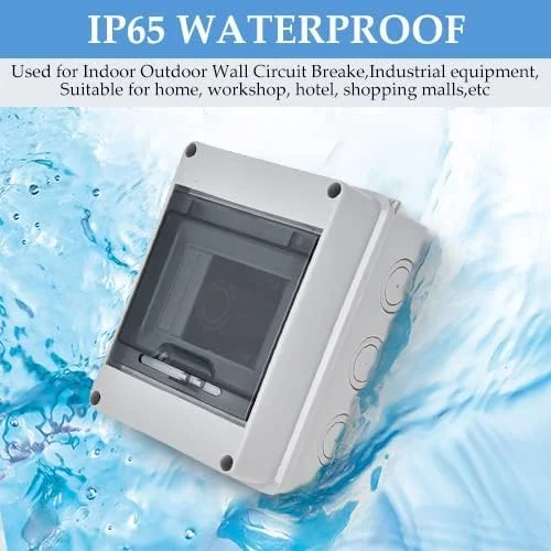 جعبه تقسیم برق شفاف ABS با درجه حفاظت IP65 Melfi - جعبه محافظ توزیع ضد آب برای قطع کننده مدار، نصب دیواری داخلی و کنترل سوئیچ برق ریلی Din (5 راه) جعبه تقسیم برق شفاف ABS با درجه حفاظت IP65 Melfi - جعبه محافظ توزیع ضد آب برای قطع کننده مدار، نصب دیواری داخلی و کنترل سوئیچ برق ریلی Din (5 راه)