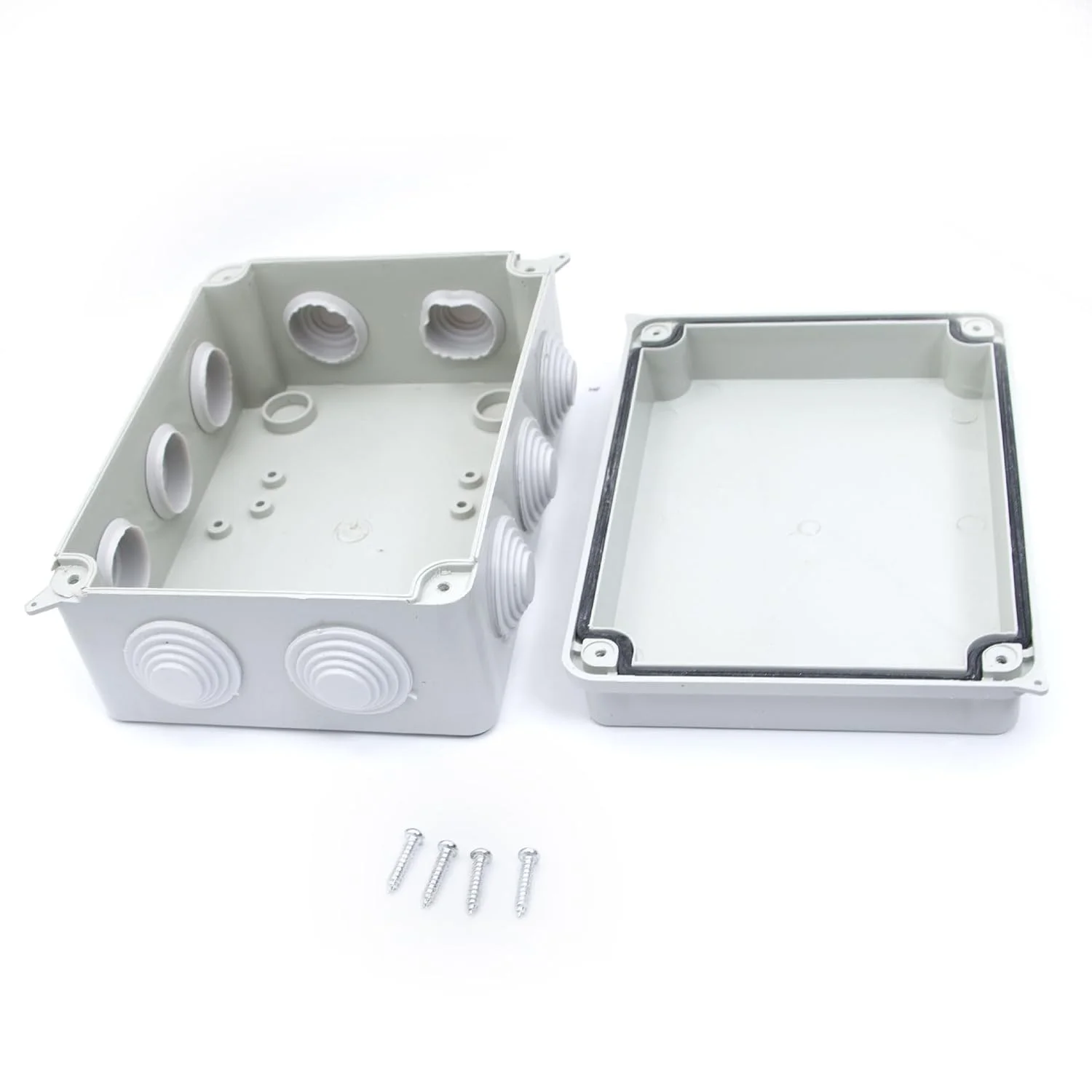 جعبه تقسیم برق پلاستیکی ABS دوراول IP65 ضد آب و ضد گرد و غبار محفظه الکتریکی سفید (150X110X70 MM)