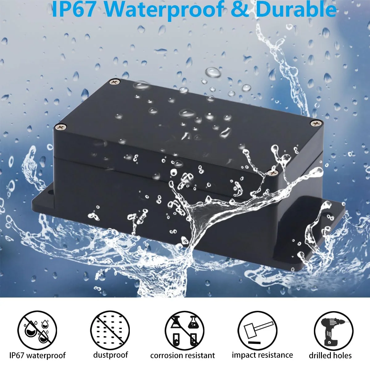 جعبه پروژه Otdorpatio ABS مشکی جعبه های الکتریکی IP67 جعبه اتصال ضد آب در فضای باز الکترونیکی با گوش های نصب شامل غدد کابل برای پروژه DIY 3.9 x 2.7 x 2 اینچ (100x68x50mm) جعبه پروژه Otdorpatio ABS مشکی جعبه های الکتریکی IP67 جعبه اتصال ضد آب در فضای باز الکترونیکی با گوش های نصب شامل غدد کابل برای پروژه DIY 3.9 x 2.7 x 2 اینچ (100x68x50mm)