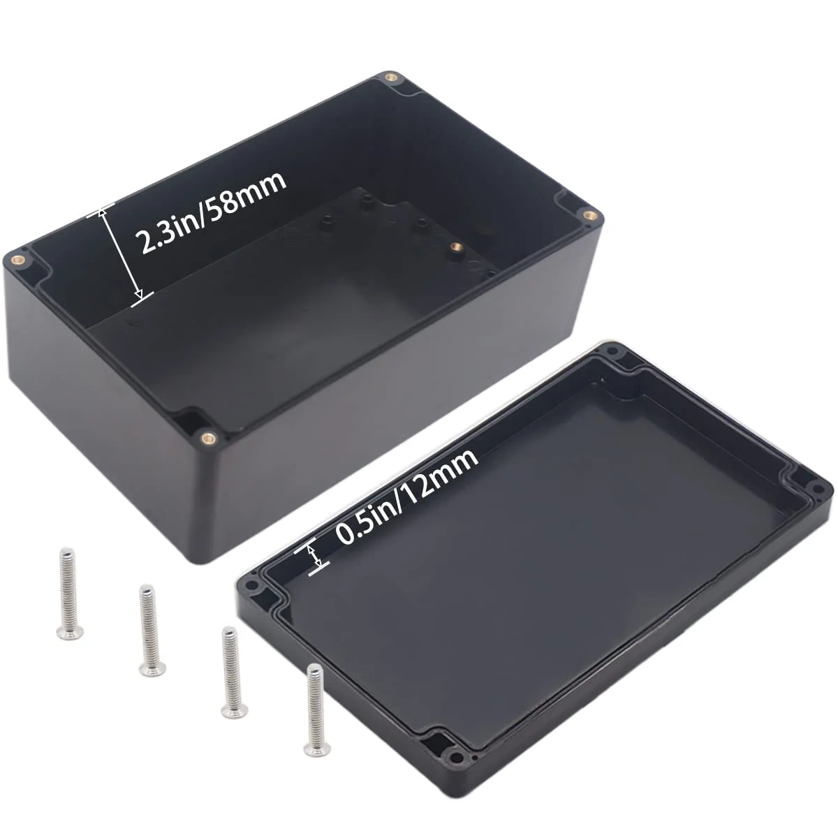 جعبه اتصال ضد آب YETLEBOX، جعبه پروژه ضد آب IP67، محفظه الکترونیکی پلاستیکی ABS بادوام برای پروژه های الکتریکی DIY مشکی 200 x 120 x 75 میلی متر (7.87" x 4.72" x 2.95") جعبه اتصال ضد آب YETLEBOX، جعبه پروژه ضد آب IP67، محفظه الکترونیکی پلاستیکی ABS بادوام برای پروژه های الکتریکی DIY مشکی 200 x 120 x 75 میلی متر (7.87" x 4.72" x 2.95")