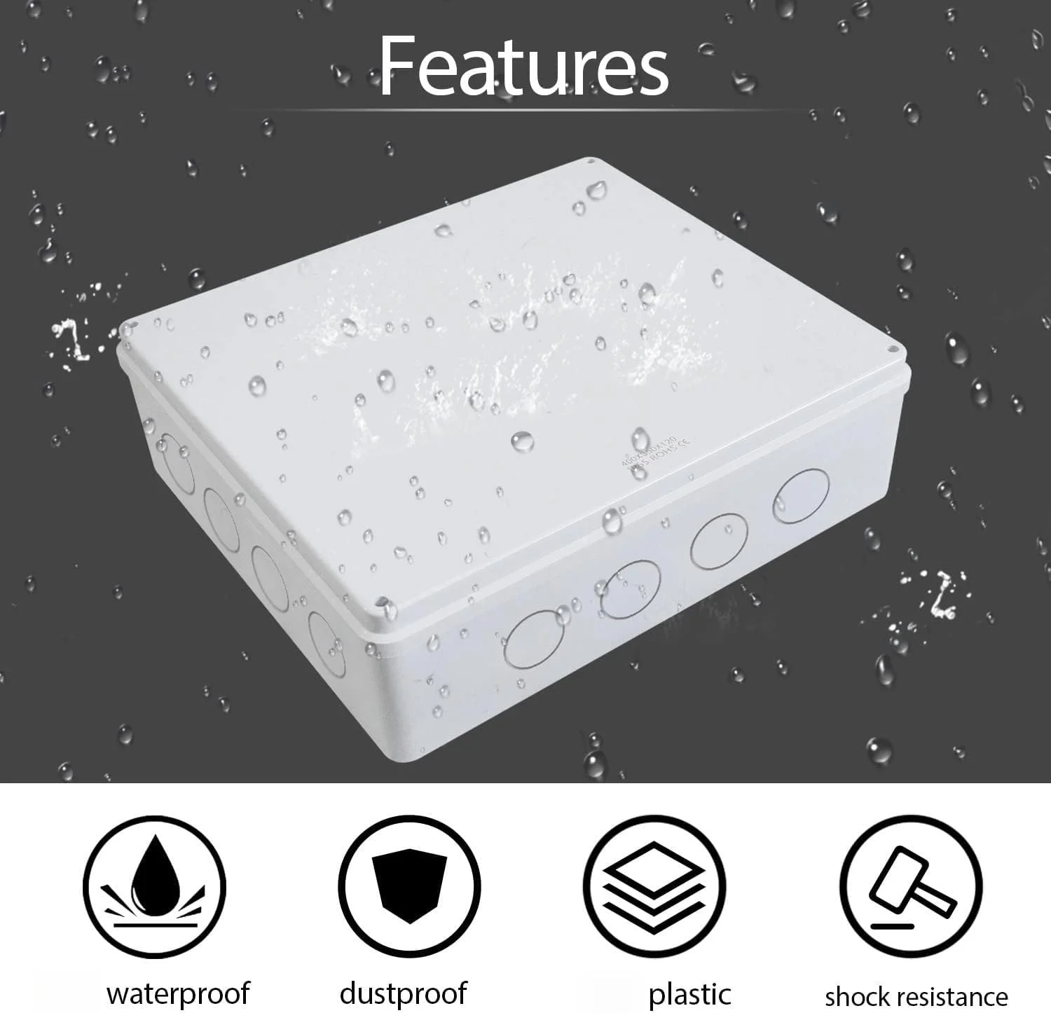 جعبه تقسیم THE WHITE SHOP با سوراخ های رزرو شده، جعبه برق پلاستیکی محفظه برای الکترونیک سفید 40x35x12 سانتی متر یا 20x15.5x8 سانتی متر (سایز: 20) جعبه تقسیم THE WHITE SHOP با سوراخ های رزرو شده، جعبه برق پلاستیکی محفظه برای الکترونیک سفید 40x35x12 سانتی متر یا 20x15.5x8 سانتی متر (سایز: 20)
