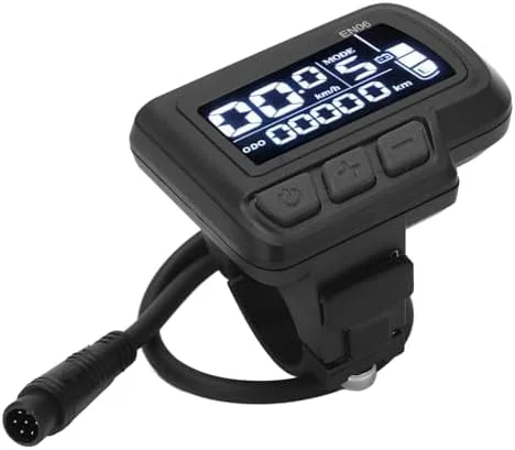 نمایشگر دوچرخه برقی BusoTh مدل EN06 LCD با کانکتور ضد آب برای فرمان 22.2 میلی‌متری، پنل دوچرخه برقی 24 ولت 36 ولت 48 ولت 60 ولت، سرعت‌سنج دوچرخه برای اسکوتر برقی
