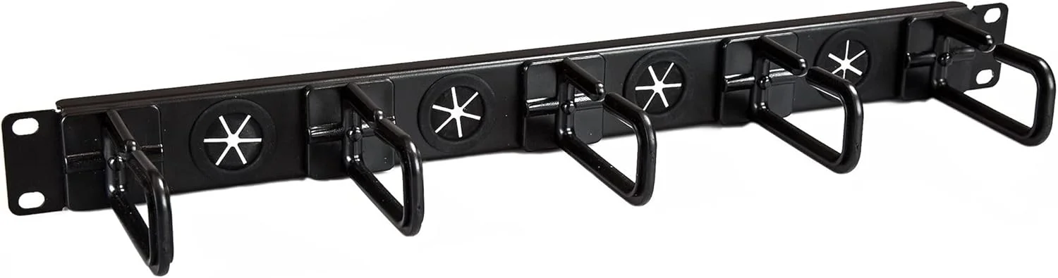 آرگنایزر مدیریت کابل 1U 19 اینچی StarTech.com - مدیریت کننده سیم رک شبکه/سرور با قلاب D-Ring - پنل سیم افقی مرکز داده با سوراخ های عبور و مرور به همراه سخت افزار نصب - EIA/ECA-310-E (CABLMANAGERH)