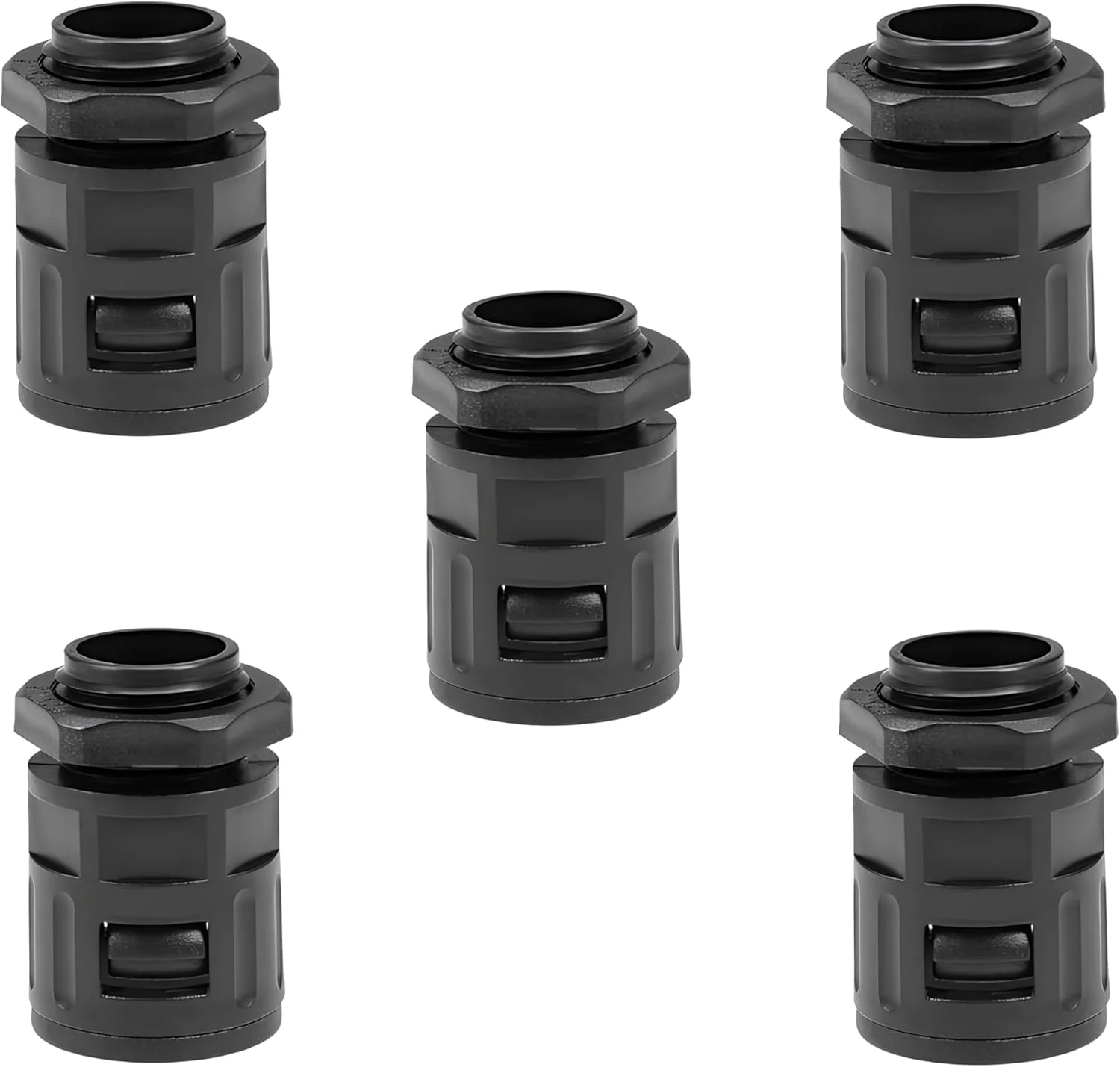 اتصال دهنده انعطاف پذیر پی وی سی 5 عددی Biella (نوع کلیپسی) - اتصال گلند کابل 25 میلی متری برای لوله های خرطومی، اتصالات الکتریکی نصب سریع برای پنل ها و محفظه ها