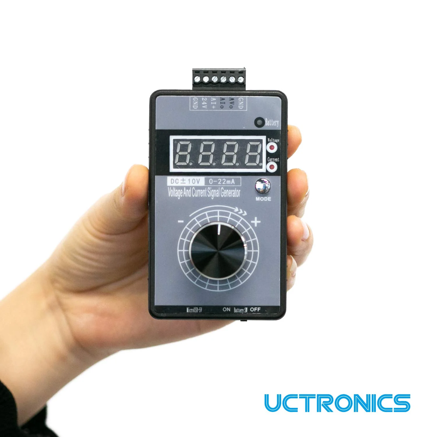 ژنراتور سیگنال جریان ولتاژ UCTRONICS DC ±10V 0/4-20mA، شبیه ساز آنالوگ رابط منبع تغذیه USB برای PLC و اشکال زدایی پنل، تست دستگاه، مبدل فرکانس، شیر جریان ژنراتور سیگنال جریان ولتاژ UCTRONICS DC ±10V 0/4-20mA، شبیه ساز آنالوگ رابط منبع تغذیه USB برای PLC و اشکال زدایی پنل، تست دستگاه، مبدل فرکانس، شیر جریان