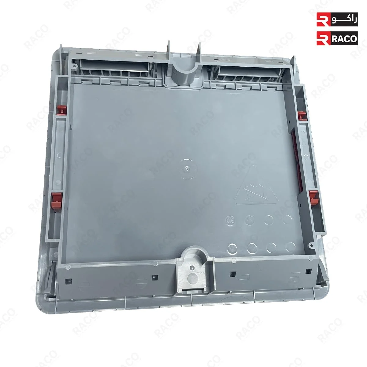 جعبه کف خواب 3 خانه RACO Legrand با درب خاکستری RAL 7031 و خروجی کابل های سخت جعبه کف خواب 3 خانه RACO Legrand با درب خاکستری RAL 7031 و خروجی کابل های سخت