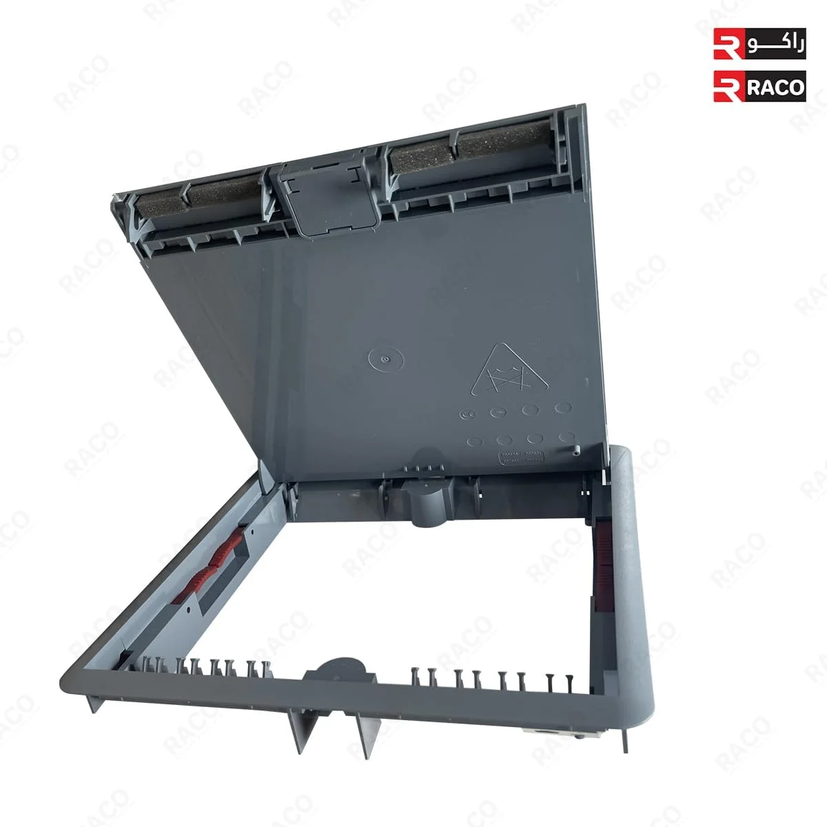 جعبه کف خواب 3 خانه RACO Legrand با درب خاکستری RAL 7031 و خروجی کابل های سخت جعبه کف خواب 3 خانه RACO Legrand با درب خاکستری RAL 7031 و خروجی کابل های سخت