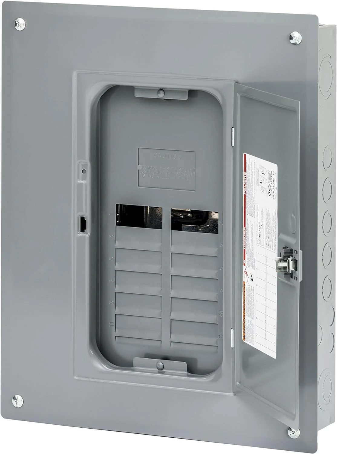 مرکز بار اصلی Schneider Electric Square D HOM1224L125PC Homeline 125 آمپر 12 فضا 24 مدار داخلی با سرپوش (آماده اتصال نول)